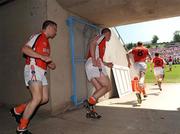 31 May 2009; The Armagh team take the field before the game. Ulster GAA Football Senior Championship Quarter-Final, Tyrone v Armagh, St. Tiernach's Park, Clones, Co.Monaghan. Picture credit: Oliver McVeigh / SPORTSFILE
