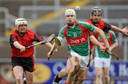 6 June 2009; Eoghan Madigan, Mayo, in action against Sean Ennis and Aaron Dynes, right, Down. Christy Ring Cup Semi-Final, Down v Mayo, Pairc Esler, Newry, Co. Down. Photo by Sportsfile