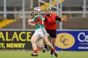 6 June 2009; Derek McConn, Mayo, in action against Aaron Dynes, Down. Christy Ring Cup Semi-Final, Down v Mayo, Pairc Esler, Newry, Co. Down. Photo by Sportsfile