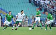 6 June 2009; Dimitar Berbatov, Bulgaria, in action against  Keith Andrews, left, John O'Shea and Damien Duff, right, Republic of Ireland. 2010 FIFA World Cup Qualifier, Bulgaria v Republic of Ireland, Vasil Levski Stadion, Sofia, Bulgaria. Picture credit: David Maher / SPORTSFILE