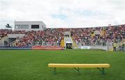 7 June 2009; The team bench sits empty after neither team sat for the traditional team photograph before the game. Munster GAA Football Senior Championship Semi-Final, Kerry v Cork, Fitzgerald Stadium, Killarney, Co. Kerry. Picture credit: Brendan Moran / SPORTSFILE