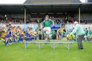 7 June 2009; Limerick's captain Seanie Buckley leads his team out for the squad photograph before the game against Clare. Munster GAA Football Senior Championship Semi-Final, Clare v Limerick, Cusack Park, Ennis, Co. Clare. Picture credit: Matt Browne / SPORTSFILE