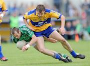 7 June 2009; Stephen Lavin, Limerick, is tackled by Timmy Ryan, Clare. Munster GAA Football Senior Championship Semi-Final, Clare v Limerick, Cusack Park, Ennis, Co. Clare. Picture credit: Matt Browne / SPORTSFILE