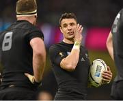 17 October 2015; New Zealand's Dan Carter and Kieran Read during the game. 2015 Rugby World Cup, Quarter-Final, New Zealand v France. Millennium Stadium, Cardiff, Wales. Picture credit: Matt Browne / SPORTSFILE