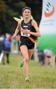 18 October 2015; Hope Suanders, Clonliffe Harriers AC, Dublin, on her way to winning the Junior Women's race. Autumn Open Cross Country. Phoenix Park, Dublin. Picture credit: Tomás Greally / SPORTSFILE