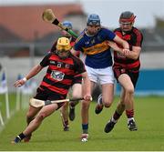 18 October 2015; Ryan Grey, Tallow, in action against Conor Power, and Eddie Hayden, Ballygunnar. J.J. Kavanagh & Sons Ltd. Waterford County Senior Hurling Championship Final, Ballygunnar v Tallow. O'Connor Park, Walsh Park, Waterford. Picture credit: Ray McManus / SPORTSFILE
