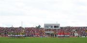 7 June 2009; The Kerry and Cork teams during the National Anthem. Munster GAA Football Senior Championship Semi-Final, Kerry v Cork, Fitzgerald Stadium, Killarney, Co. Kerry. Picture credit: Stephen McCarthy / SPORTSFILE