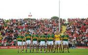 7 June 2009; The Kerry team stand together during the National Anthem. Munster GAA Football Senior Championship Semi-Final, Kerry v Cork, Fitzgerald Stadium, Killarney, Co. Kerry. Picture credit: Stephen McCarthy / SPORTSFILE