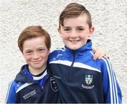 18 October 2015; Scotstown fans Max Maguire and Matthew Sherry at the Monaghan County Senior Football Championship Final, Scotstown v Monaghan Harps. St Tiernach's Park Clones Co.Monaghan. Picture credit: Philip Fitzpatrick / SPORTSFILE
