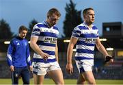 18 October 2015; Brian Hurley, left, and Sean Dineen, Castlehaven, leave the field after the game ended as a draw. Cork County Senior Football Championship Final, Castlehaven v Nemo Rangers. Páirc Ui Rinn, Cork. Picture credit: Diarmuid Greene / SPORTSFILE