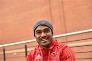 19 October 2015; Munster's Francis Saili during a press conference. Munster Rugby Squad Training and Press Conference, University of Limerick, Limerick. Picture credit: Diarmuid Greene / SPORTSFILE