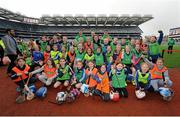 19 October 2015; Pictured are participants, from Sarsfield Gaa Club, Cork. Over 650 children travelled to Croke Park today for a very special day out as part of Centra’s Live Well initiative. Young hurlers from 16 different clubs had the once in a lifetime chance to experience the ultimate behind the scenes day out with many of their hurling idols including Henry Shefflin, Seamus Hickey, and Pat Donnellan. Through their partnership with the GAA Hurling All-Ireland Senior Championship Centra has been encouraging children all over Ireland to live healtheir lives encouraging them to be active and educating them on nutrition. For more information see www.centra.ie. Croke Park, Dublin. Picture credit: Seb Daly / SPORTSFILE