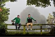 20 October 2015;  Pictured in attendance at the Leinster GAA Club Championship launch 2015 were Robert Barron, left, St. James GAA Club, Co. Wexford, and Michael Quinn, Emmet Og GAA Club, Co. Longford. Barretstown Castle, Ballymore Eustace, Co. Kildare. Picture credit: David Maher / SPORTSFILE