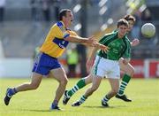 7 June 2009; Laurence Healy, Clare, in action against Eoin Hogan, Limerick. Munster GAA Football Senior Championship Semi-Final, Clare v Limerick, Cusack Park, Ennis, Co. Clare. Picture credit: Matt Browne / SPORTSFILE