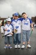 14 June 2009; Waterford supporting brothers, from left, Jack, age 5, Ben, age 7, and Ian O'Donnell, age 9, from Ballyduff Lower, Co. Waterford, ahead of the game. GAA Hurling Munster Senior Championship Semi-Final, Limerick v Waterford, Semple Stadium, Thurles, Co. Tipperary. Picture credit: Stephen McCarthy / SPORTSFILE