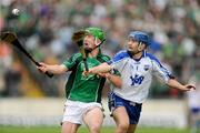 14 June 2009; Niall Moran, Limerick, in action against Michael Walsh, Waterford. GAA Hurling Munster Senior Championship Semi-Final, Limerick v Waterford, Semple Stadium, Thurles, Co. Tipperary. Picture credit: Stephen McCarthy / SPORTSFILE