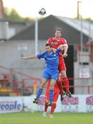 15 June 2009; Kevin Doherty, Shelbourne, in action against Anthony Kavanagh, Crumlin United. FAI Ford Cup Third Round Replay, Shelbourne v Crumlin United, Tolka Park, Dublin. Photo by Sportsfile