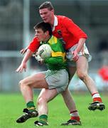 2 May 1998; Aodan MacGearailt of Kerry in action against John Toal of Armagh during the GAA All-Ireland U-21 Football Semi-Final match between Kerry and Armagh at Parnell Park in Dublin. Photo by Ray McManus/Sportsfile
