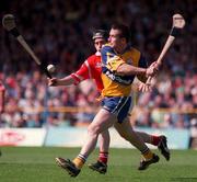 3 May 1998; Colin Lynch of Clare in action against Alan Browne of Cork during the National Hurling League Semi-Final match between Cork and Clare at Semple Stadium in Thurles, Tipperary. Photo by Ray Lohan/Sportsfile