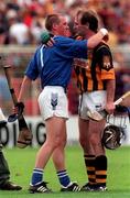 16 August 1998; Brendan Landers of Waterford is consoled by DJ Carey of Kilkenny following the GAA Hurling All-Ireland Senior Championship Semi-Final match between Kilkenny and Waterford at Croke Park in Dublin. Photo by Ray McManus/Sportsfile
