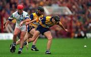 19 July 1998; Danny Scanlon of Clare in action against Stephen Frampton of Waterford during the Munster GAA Hurling Senior Championship Final Replay match between Clare and Waterford at Semple Stadium in Thurles, Tipperary. Photo by Ray McManus/Sportsfile