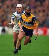 19 July 1998; David Forde of Clare in action against Fergal Hartley of Waterford during the Munster GAA Hurling Senior Championship Final Replay match between Clare and Waterford at Semple Stadium in Thurles, Tipperary. Photo by Ray McManus/Sportsfile