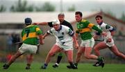 24 May 1998; Fergal Hartley of Waterford in action against Tony Maunsell, right, and Willie Joe Lean of Kerry during the Munster Senior Hurling Championship Quarter-Final match between Kerry and Waterford at Austin Stack Park in Tralee, Co Kerry. Photo by Brendan Moran/Sportsfile