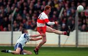 12 April 1998; Gary Magill of Derry in action against Damien Freeman of Monaghan during the National Football League Semi-Final match between Derry and Monaghan at Croke Park in Dublin. Photo by Ray McManus/Sportsfile