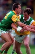 24 May 1998; John Ryan of Offaly in action against Brendan Reilly of Meath during the Leinster GAA Football Senior Championship Quarter-Final match between Meath and Offaly at Croke Park in Dublin. Photo by Ray McManus/Sportsfile