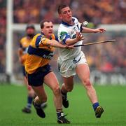 19 July 1998; Ken McGrath of Waterford in action against Liam Doyle of Clare during the Munster GAA Hurling Senior Championship Final Replay match between Clare and Waterford at Semple Stadium in Thurles, Tipperary. Photo by Ray McManus/Sportsfile