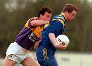 10 May 1998; Niall Sheridan of Longford in action against Darragh Ryan of Wexford during the Leinster Senior Football Championship Preliminary Round Replay match between Longford and Wexford at Pearse Park in Longford. Photo by Damien Eagers/Sportsfile