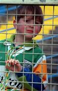 12 April 1998; Daniel Gorry, age 6, from Tullamore watches on from hill 16 during the Church & General National Football League Semi-Final match between Donegal and Offaly at Croke Park in Dublin. Photo by Ray McManus/Sportsfile
