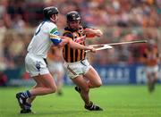 16 August 1998; PJ Delaney of Kilkenny in action against Sean Cullinane of Waterford during the GAA Hurling All-Ireland Senior Championship Semi-Final match between Kilkenny and Waterford at Croke Park in Dublin. Photo by Ray McManus/Sportsfile