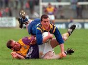10 May 1998; Padraic Davis of Longford in action against Ciaran Roche of Wexford during the Leinster Senior Football Championship Preliminary Round Replay match between Longford and Wexford at Pearse Park in Longford. Photo by Damien Eagers/Sportsfile