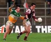 5 April 1998; Padraic Joyce of Galway in action against Barry Malone of Offaly during the National Football League Quarter-Final match between Galway and Offaly at Dr. Hyde Park in Roscommon. Photo by Matt Browne/Sportsfile