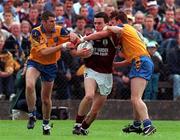 1 August 1998; Padraic Joyce of Galway in action against Damien Donlon, left, and Clifford McDonald of Roscommon during the Connacht GAA Football Senior Championship Final Replay match between Roscommon and Galway at Dr. Hyde Park in Roscommon. Photo by Matt Browne/Sportsfile