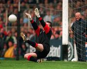18 September 1994; Down goalkeeper Neil Collins saves a penalty from Charlie Redmond of Dublin during the All-Ireland Senior Football Championship Final between Dublin and Down at Croke Park, Dublin. Photo by Ray McManus/Sportsfile