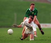 Ciaran Barr Erins Isle in action against Willie McCrerry Clane, Navan, 7/12/97. Photograph David Maher SPORTSFILE
