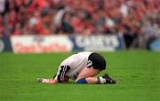 3 August 1997; A dejected Sligo player following the GAA Connacht Senior Football Championship Final match between Mayo and Sligo at Dr Hyde Park in Roscommon. Photo by David Maher/Sportsfile
