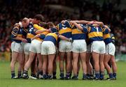 28 June 1998. The Tipperary team in a huddle before they played Clare. Munster Football Championship, Gaelic Grounds. Picture Credit: Brendan Moran/SPORTSFILE.