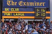 12 July 1998; The scoreboard at the end of the Munster GAA Hurling Senior Championship Final match between Clare and Waterford at Semple Stadium in Thurles, Tipperary. Photo by Brendan Moran/Sportsfile
