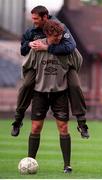 28 May 1996; Alan Moore and Gareth Farrelly during a Republic of Ireland training session at Lansdowne Road in Dublin. Photo by David Maher/Sportsfile