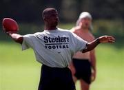 22 July 1997; Quarterback Kordell Stewart during a Pittsburgh Steelers training session at UCD in Belfield, Dublin. Photo by Brendan Moran/Sportsfile