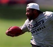 22 July 1997; Jerome Bettis during a Pittsburgh Steelers training session at UCD in Belfield, Dublin. Photo by Brendan Moran/Sportsfile
