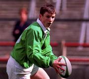 28 April 2000; Andrew Tallon of Ireland during the 4 Nations U18 Championship match between Ireland and England at Lansdowne Road in Dublin. Photo by Matt Browne/Sportsfile