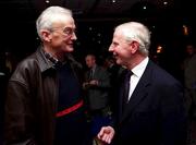 27 November 2000; Brendan Reilly, left, with President of the Olympic Council of Ireland Pat Hickey at the I Remember it Well: Jimmy Magee, the Official Biography Book Launch. Photo by Ray McManus/Sportsfile
