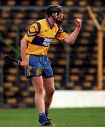 26 November 2000; Brian Colbert of Sixmilebridge celebrates after scoring his side's first goal during the AIB Munster Senior Hurling Club Championship Final match between Sixmilebridge and Mount Sion at Semple Stadium in Thurles, Tipperary. Photo by Brendan Moran/Sportsfile