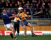 26 November 2000; Brian Kennedy of Sixmilebridge in action against Ken McGrath of Mount Sion during the AIB Munster Senior Hurling Club Championship Final match between Sixmilebridge and Mount Sion at Semple Stadium in Thurles, Tipperary. Photo by Ray Lohan/Sportsfile