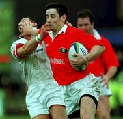 3 October1998; Brian O'Meara of Munster in action against Andrew Matchett of Ulster during the Guinness Interprovincial Championship match between Munster and Ulster at Musgrave Park in Cork. Photo by Brendan Moran/Sportsfile