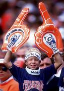 27 July 1997; A Chicago Bears fan during the American Bowl match between Chicago Bears and Pittsburgh Steelers at Croke Park in Dublin. Photo by Brendan Moran/Sportsfile
